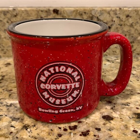 NWT National Corvette‎ Museum red black Ceramic Coffee Mug Cup Bowling Green KY - Picture 2 of 8